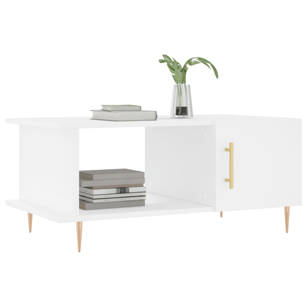 Coffee table, white, 90x50x40 cm, processed wood