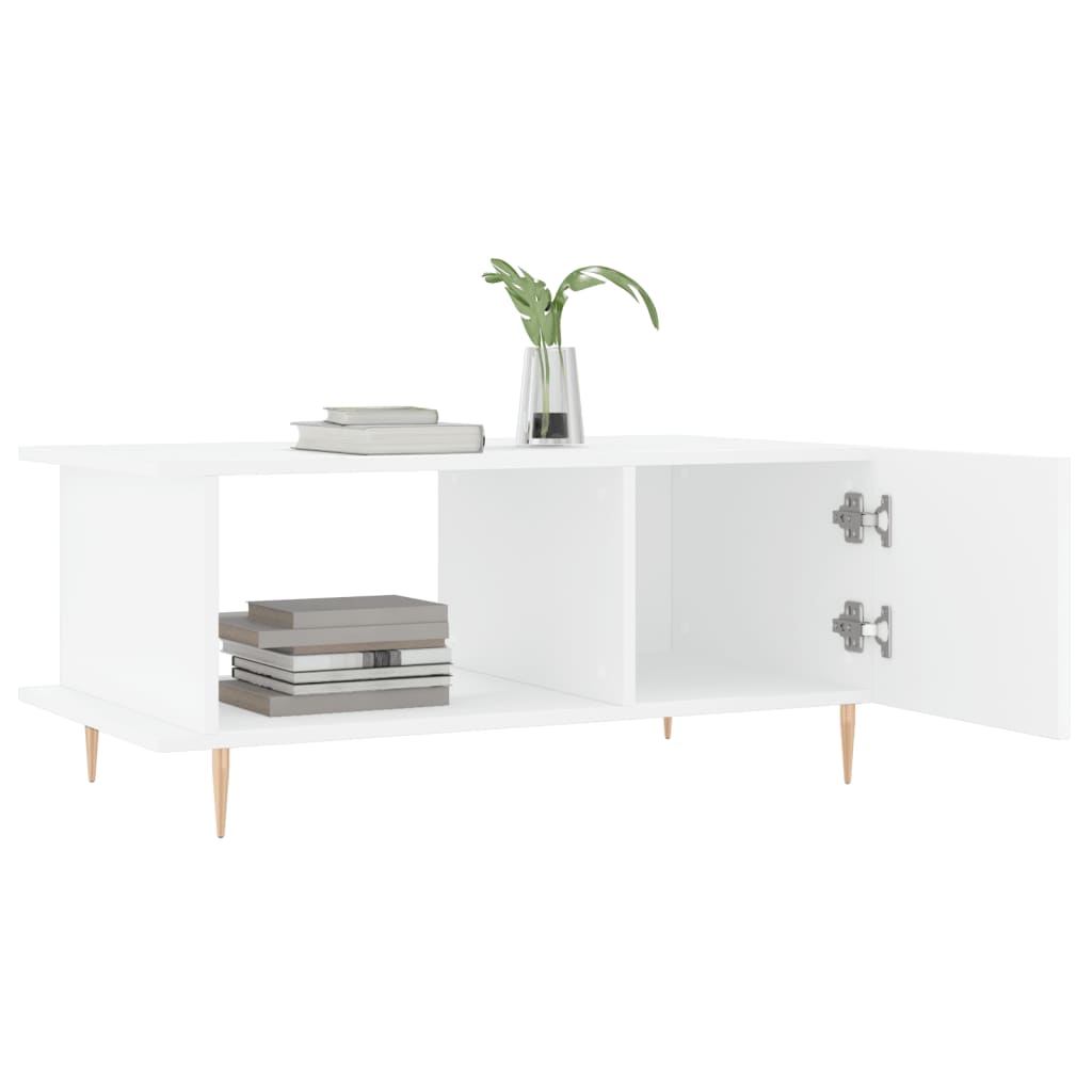 Coffee table, white, 90x50x40 cm, processed wood