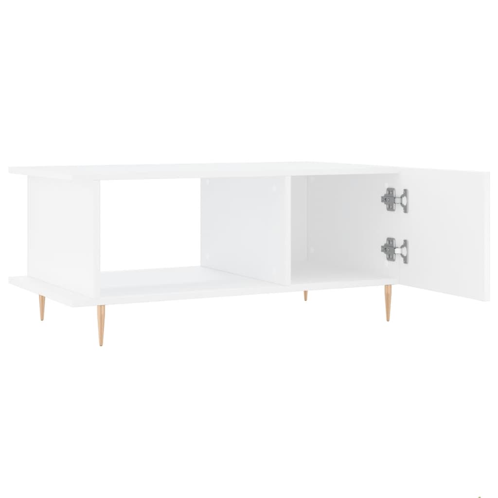 Coffee table, white, 90x50x40 cm, processed wood