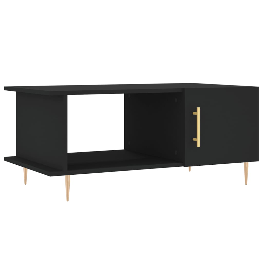 Coffee table, black, 90x50x40 cm, processed wood