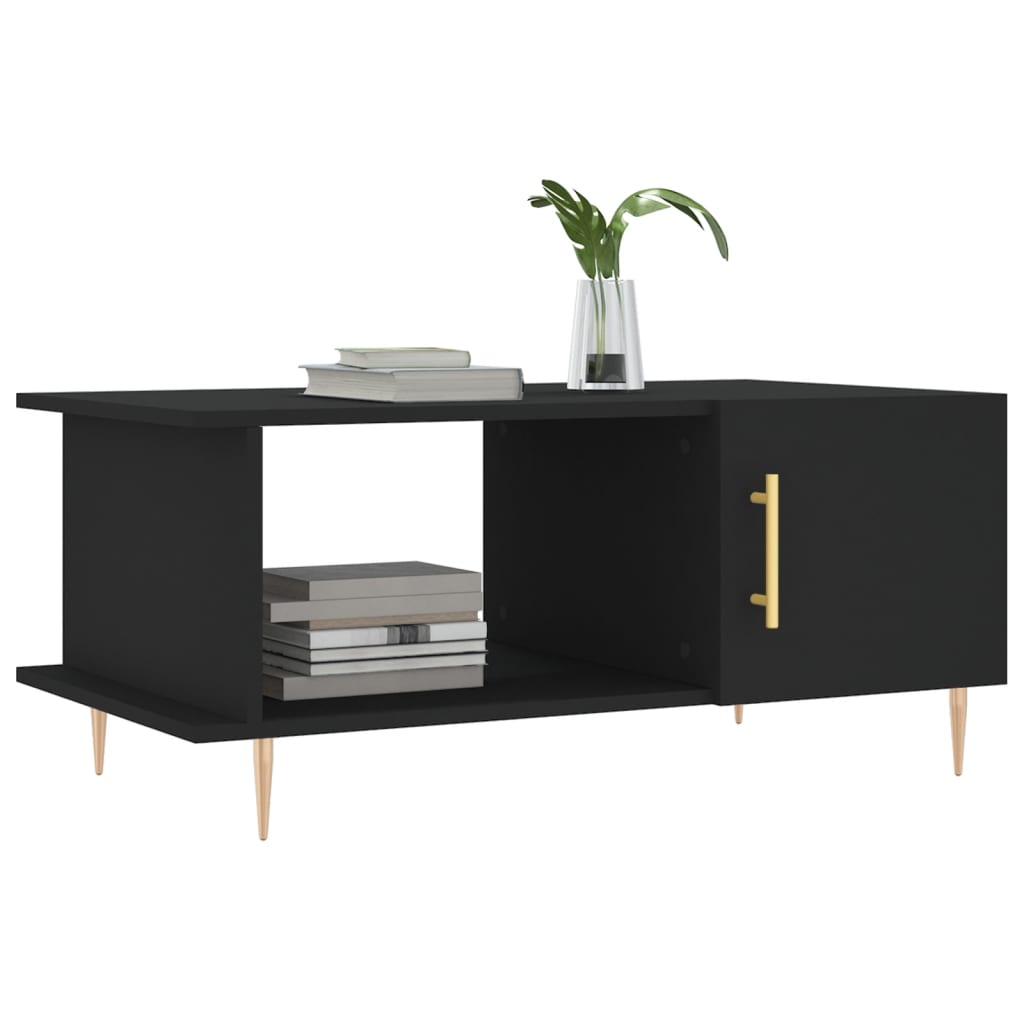 Coffee table, black, 90x50x40 cm, processed wood