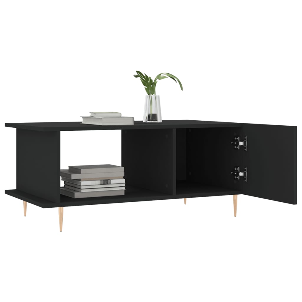 Coffee table, black, 90x50x40 cm, processed wood