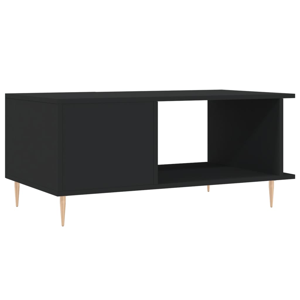 Coffee table, black, 90x50x40 cm, processed wood