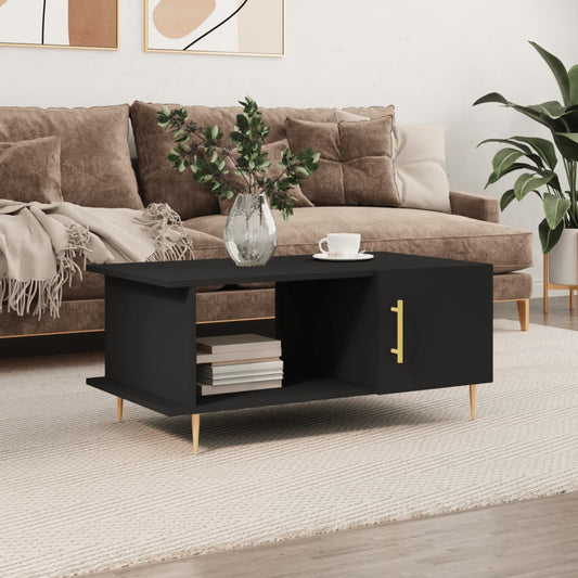 Coffee table, black, 90x50x40 cm, processed wood