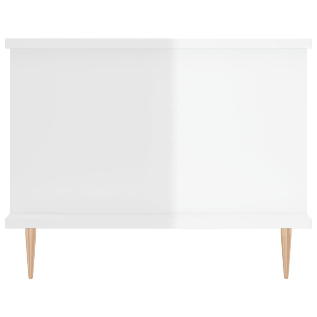 Coffee table, glossy white, 90x50x40 cm, composite wood