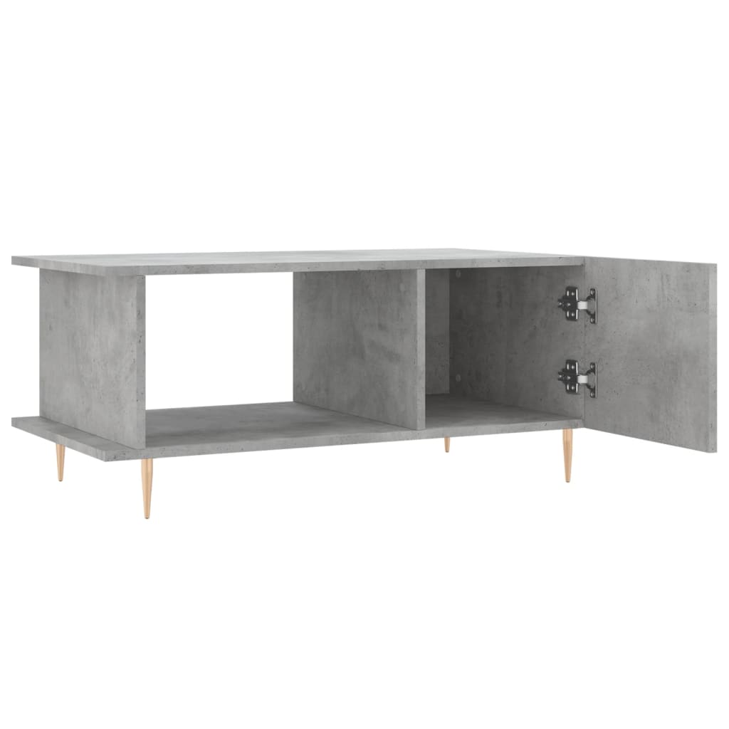 Coffee table, concrete gray, 90x50x40 cm, processed wood