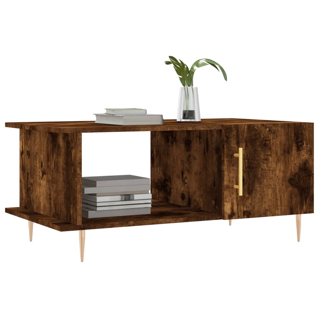 Coffee table, smoky oak, 90x50x40 cm, processed wood