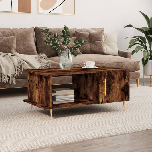 Coffee table, smoky oak, 90x50x40 cm, processed wood