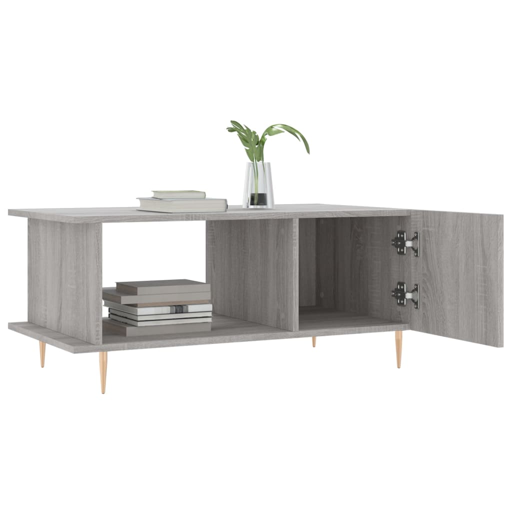 Coffee table, sonoma grey, 90x50x40 cm, processed wood