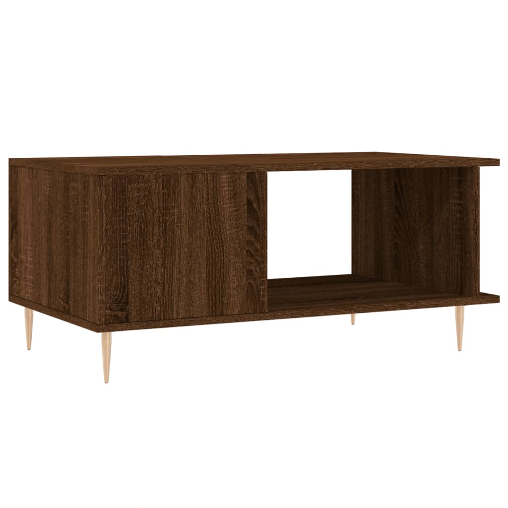 Coffee table, brown oak, 90x50x40 cm, processed wood