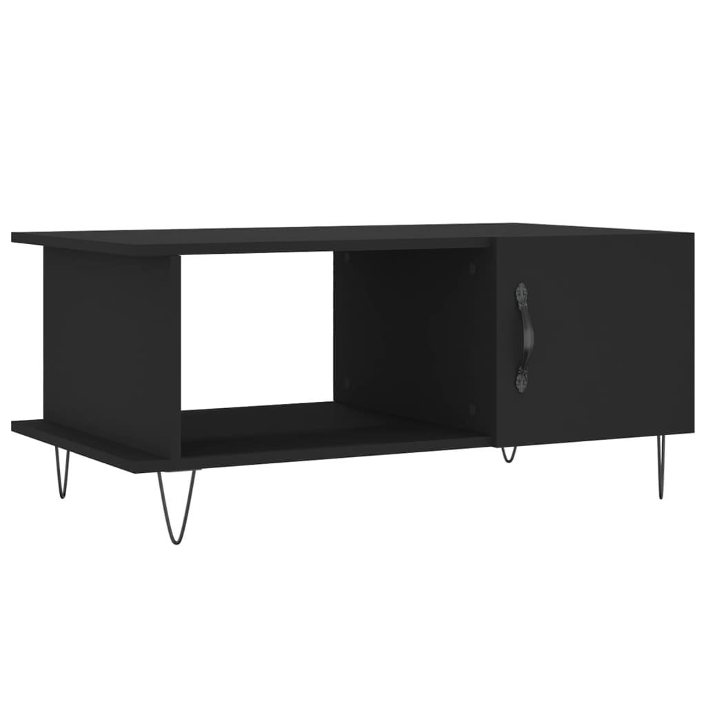 Coffee table, black, 90x50x40 cm, processed wood