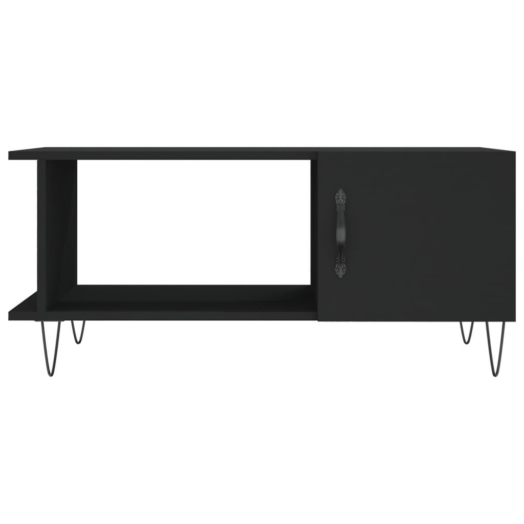 Coffee table, black, 90x50x40 cm, processed wood