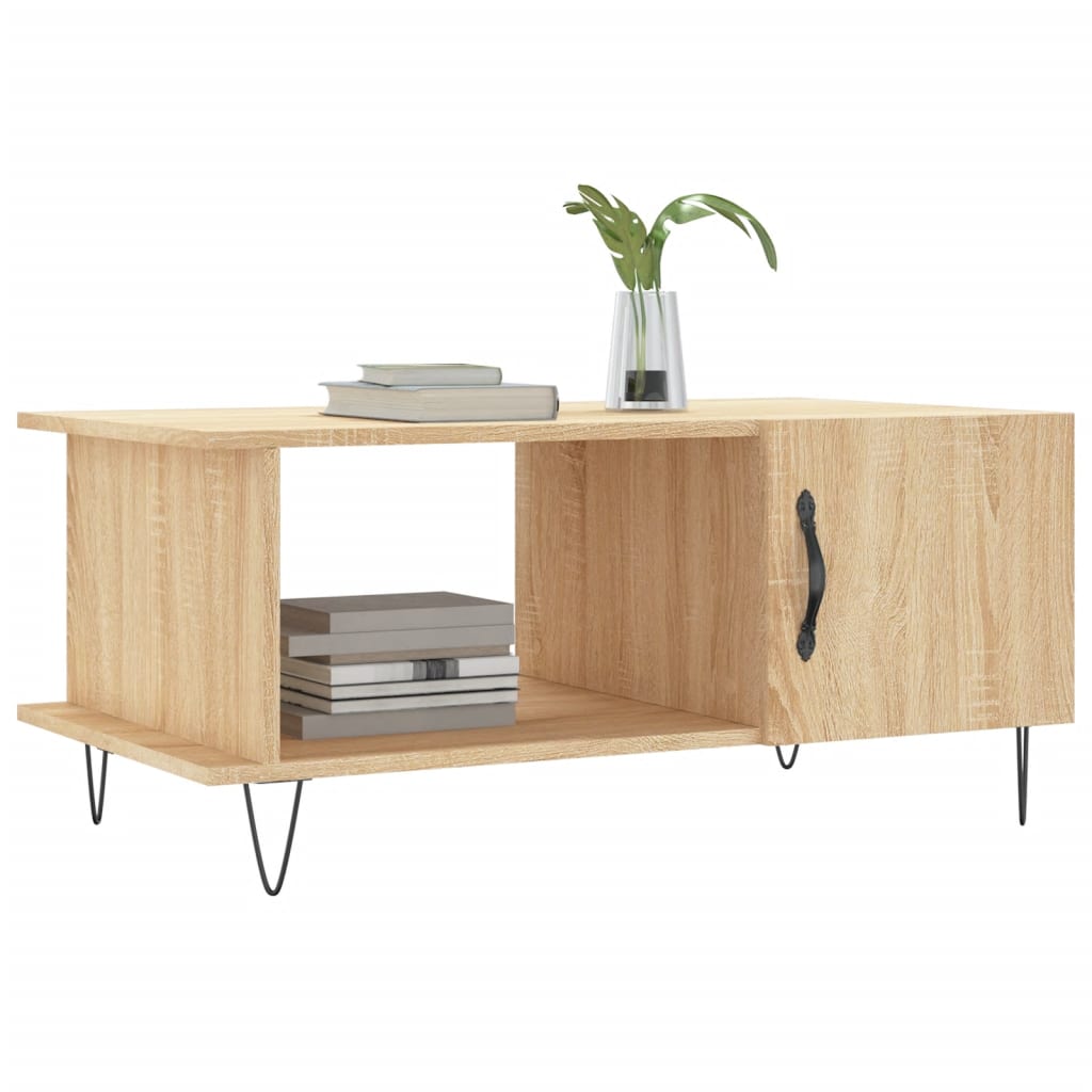 Coffee table, sonoma oak, 90x50x40 cm, processed wood