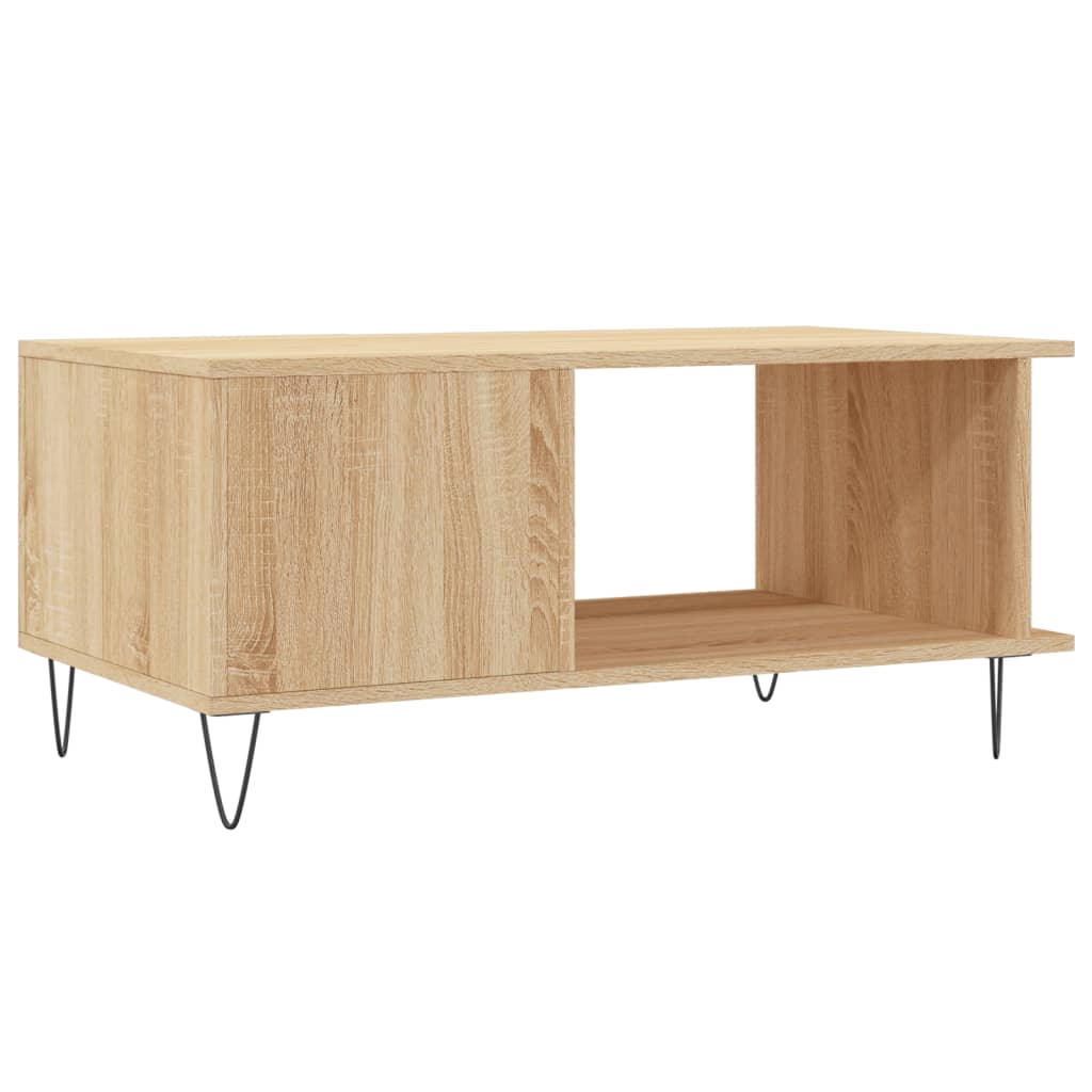 Coffee table, sonoma oak, 90x50x40 cm, processed wood