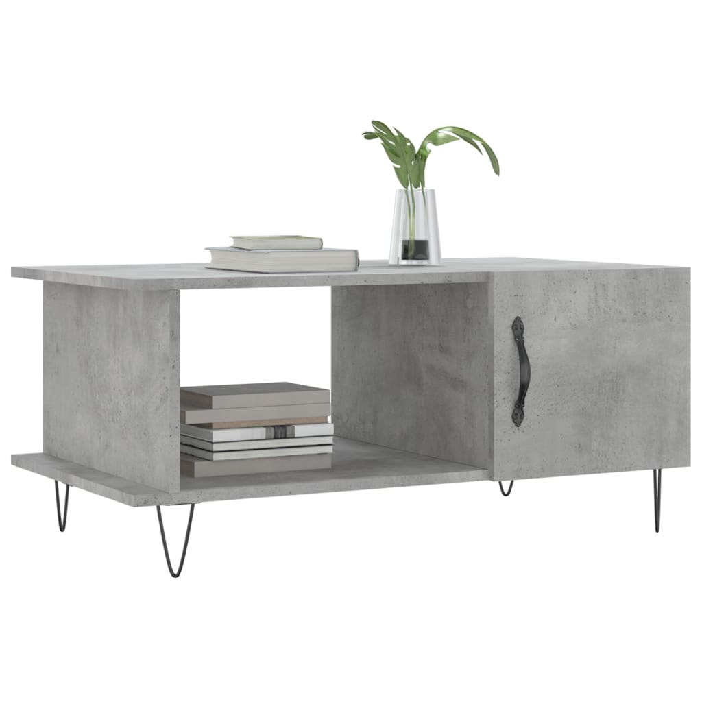 Coffee table, concrete gray, 90x50x40 cm, processed wood