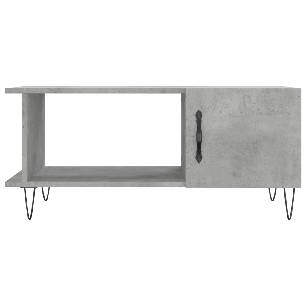 Coffee table, concrete gray, 90x50x40 cm, processed wood