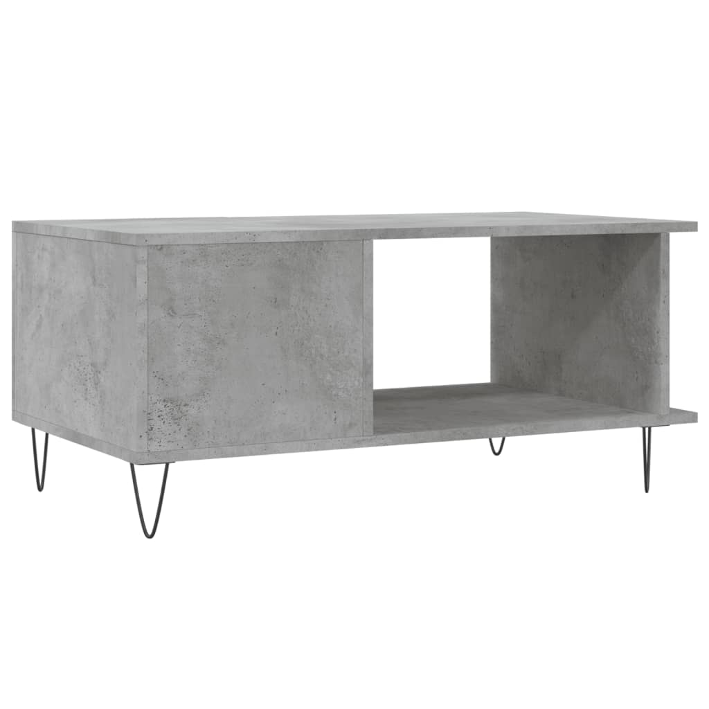 Coffee table, concrete gray, 90x50x40 cm, processed wood