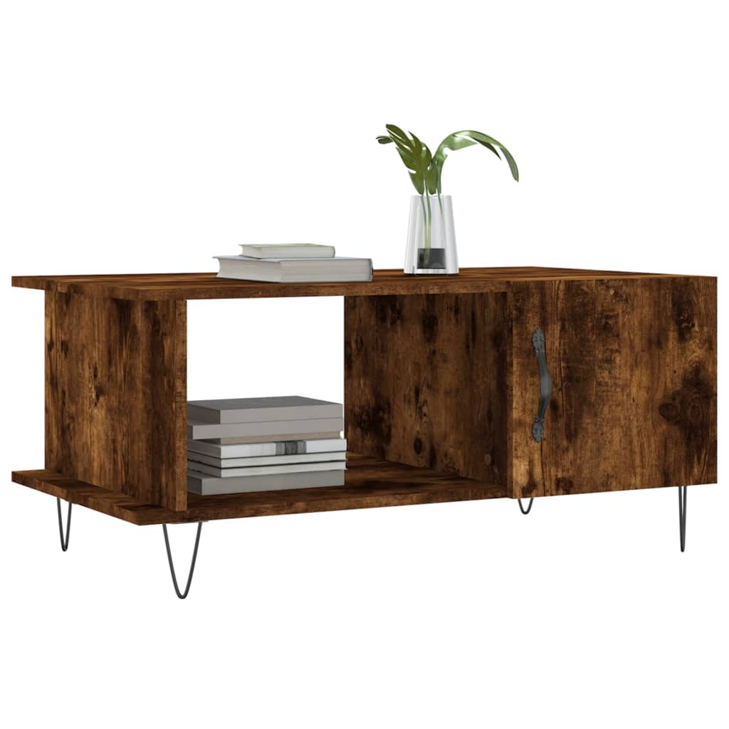 Coffee table, smoky oak, 90x50x40 cm, processed wood