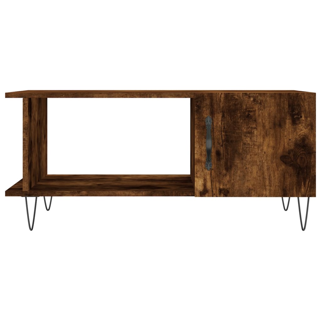 Coffee table, smoky oak, 90x50x40 cm, processed wood