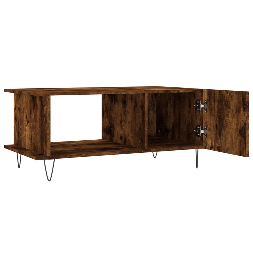 Coffee table, smoky oak, 90x50x40 cm, processed wood