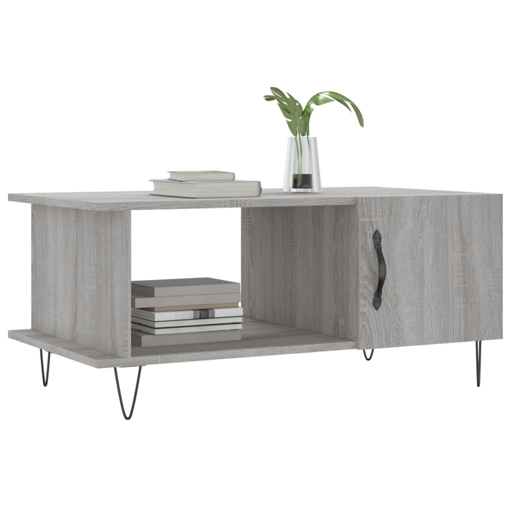 Coffee table, sonoma grey, 90x50x40 cm, processed wood