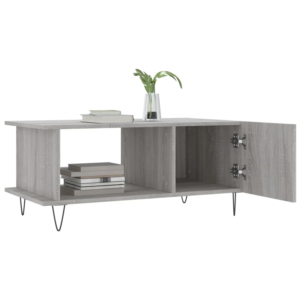 Coffee table, sonoma grey, 90x50x40 cm, processed wood