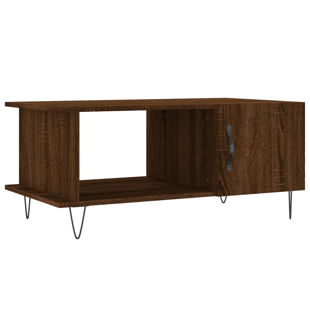 Coffee table, brown oak, 90x50x40 cm, processed wood