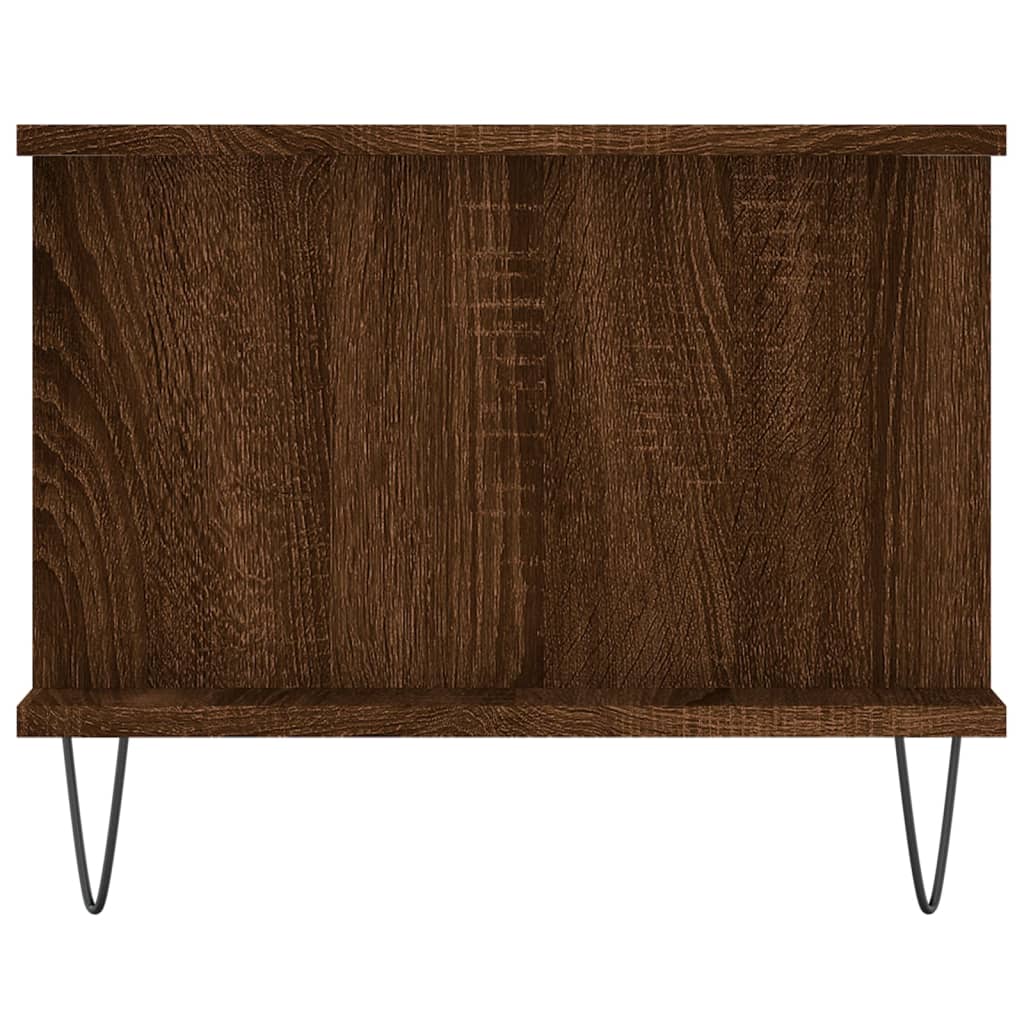 Coffee table, brown oak, 90x50x40 cm, processed wood