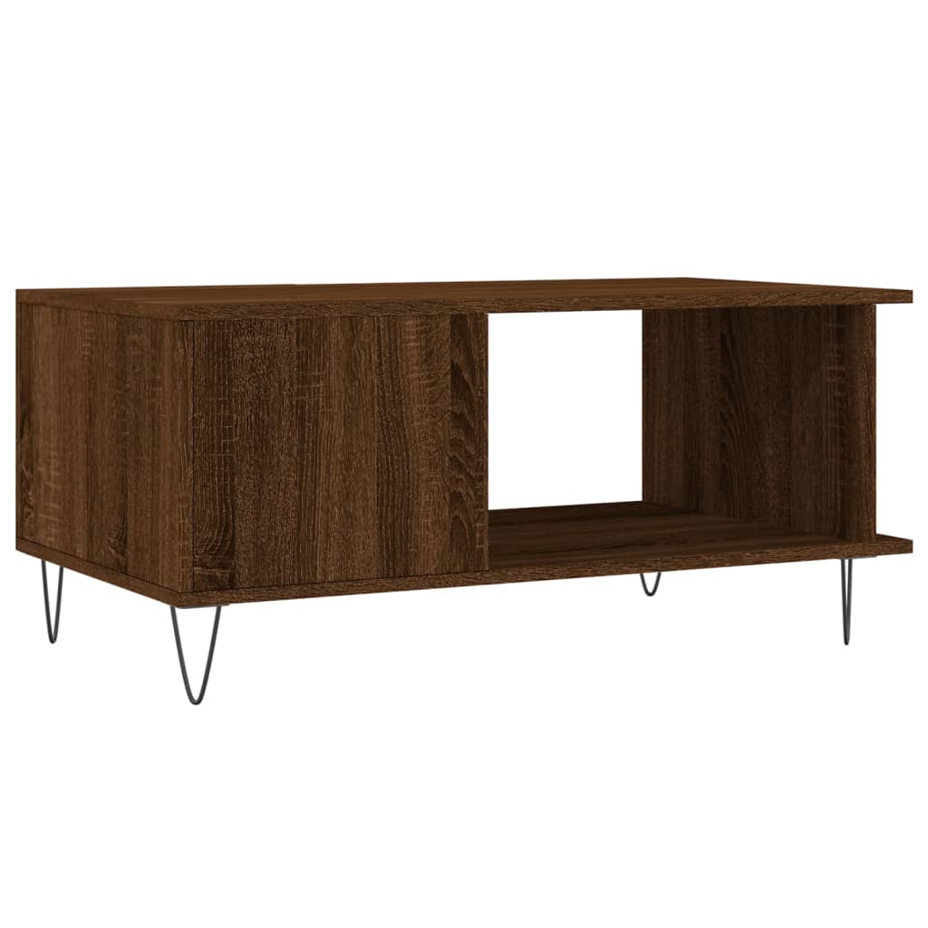 Coffee table, brown oak, 90x50x40 cm, processed wood