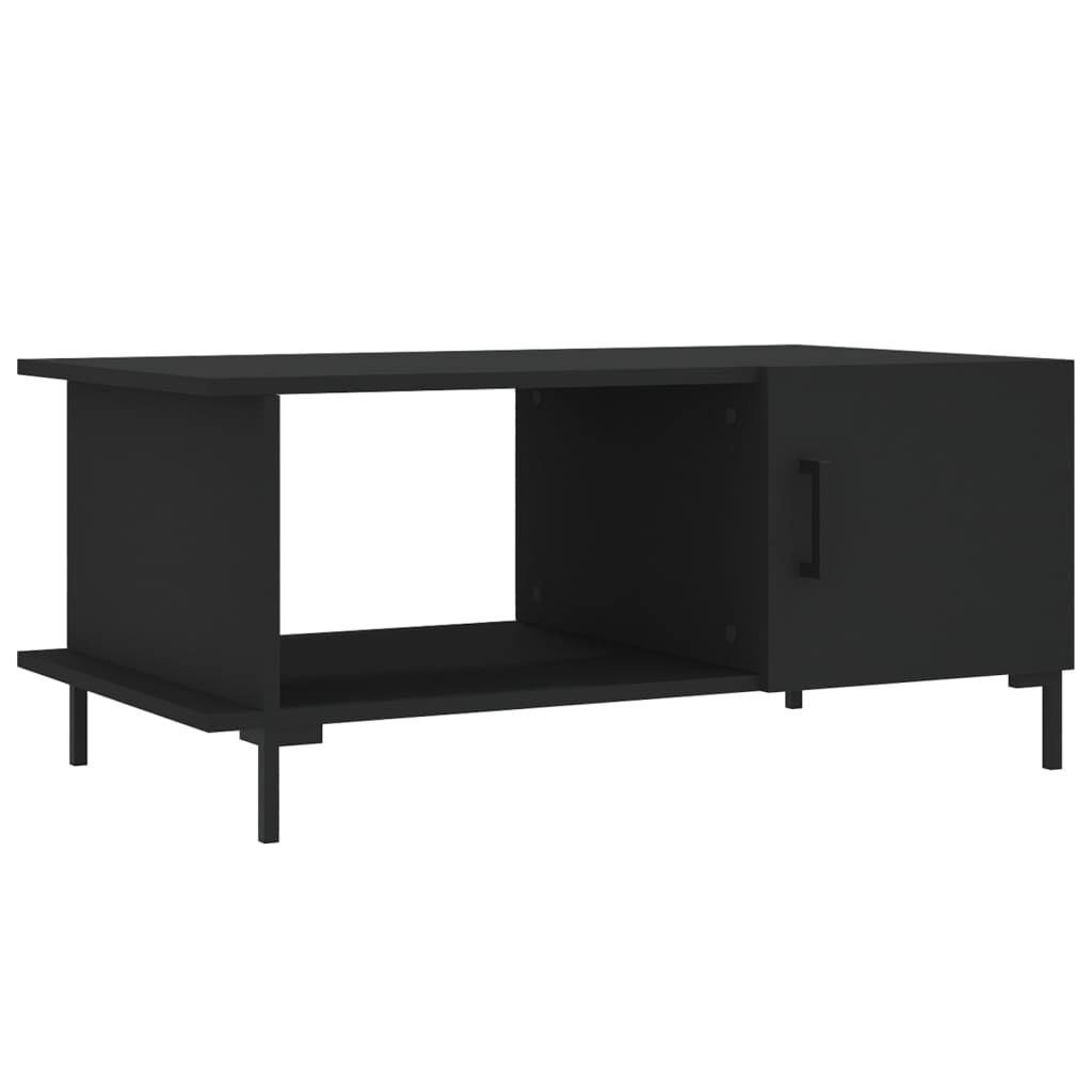 Coffee table, black, 90x50x40 cm, processed wood