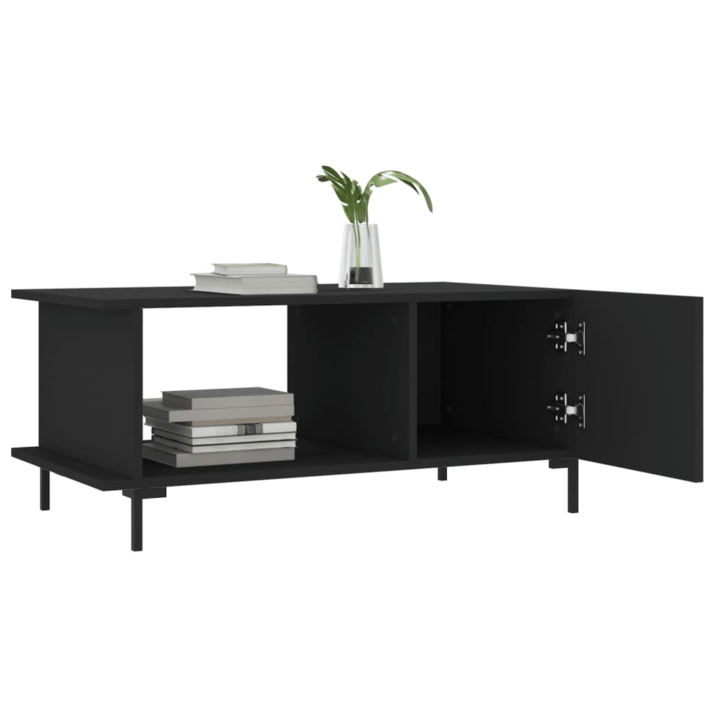 Coffee table, black, 90x50x40 cm, processed wood