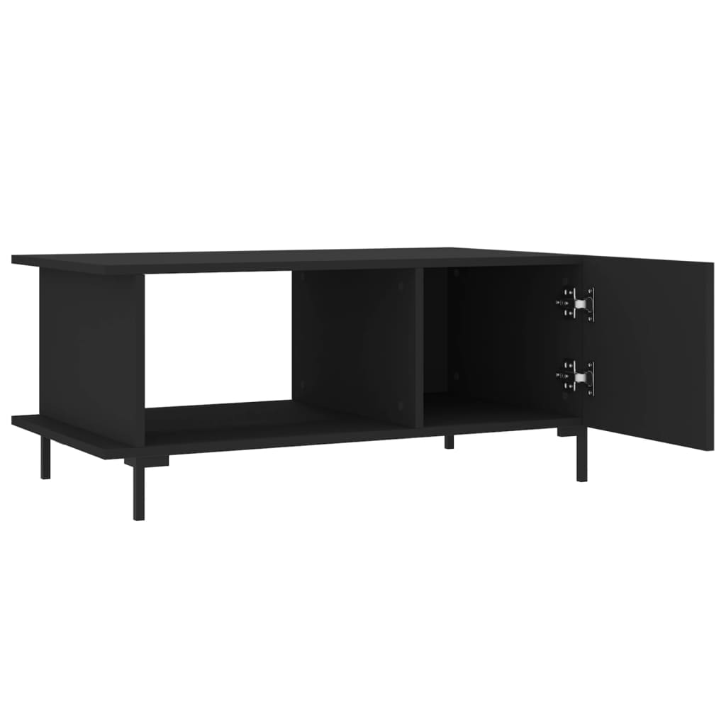 Coffee table, black, 90x50x40 cm, processed wood