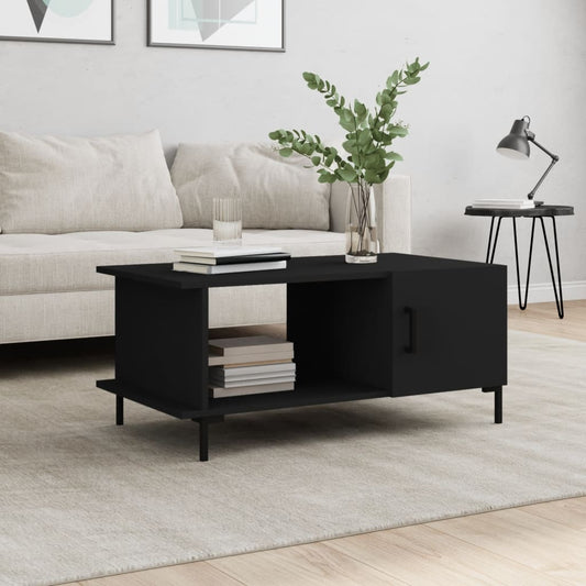 Coffee table, black, 90x50x40 cm, processed wood