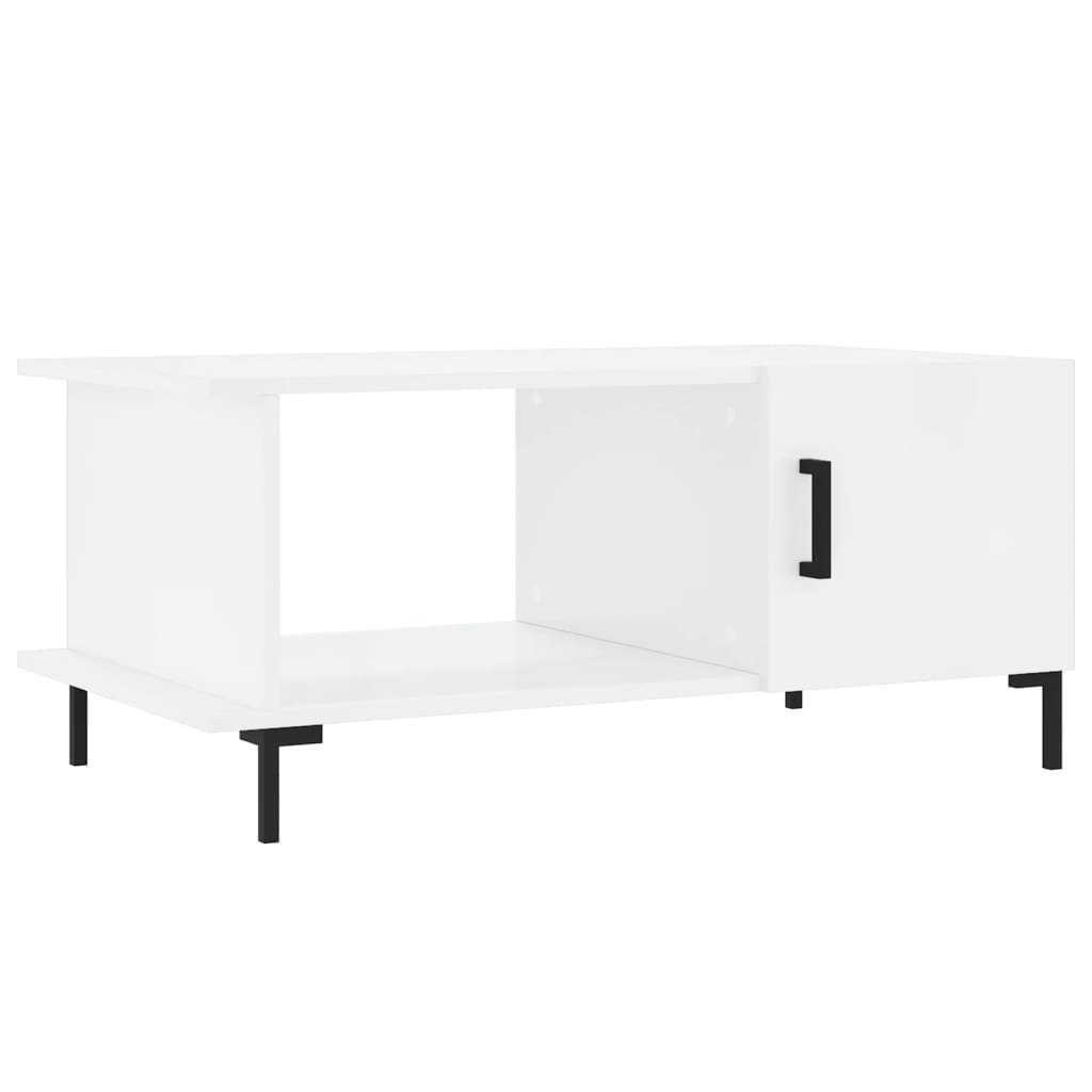 Coffee table, glossy white, 90x50x40 cm, composite wood