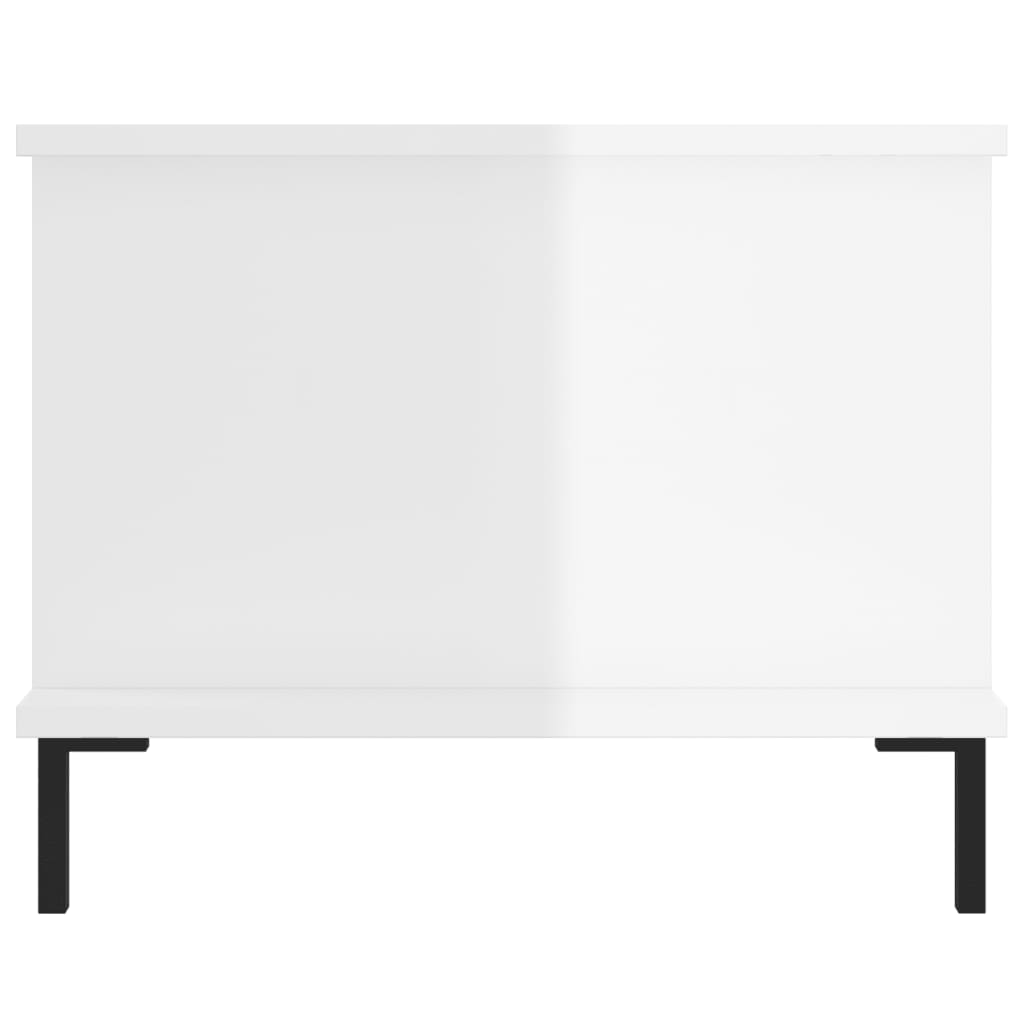 Coffee table, glossy white, 90x50x40 cm, composite wood