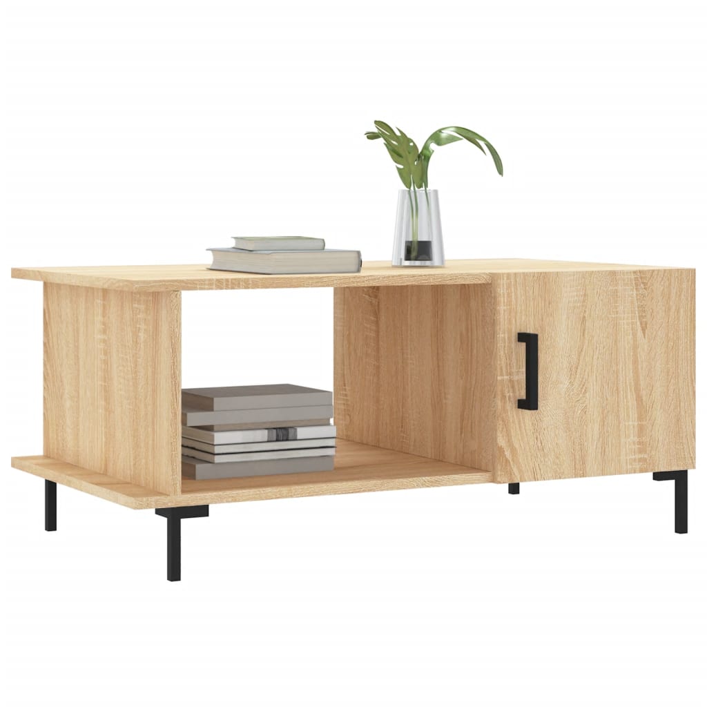 Coffee table, sonoma oak, 90x50x40 cm, processed wood