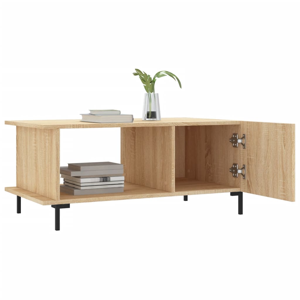Coffee table, sonoma oak, 90x50x40 cm, processed wood