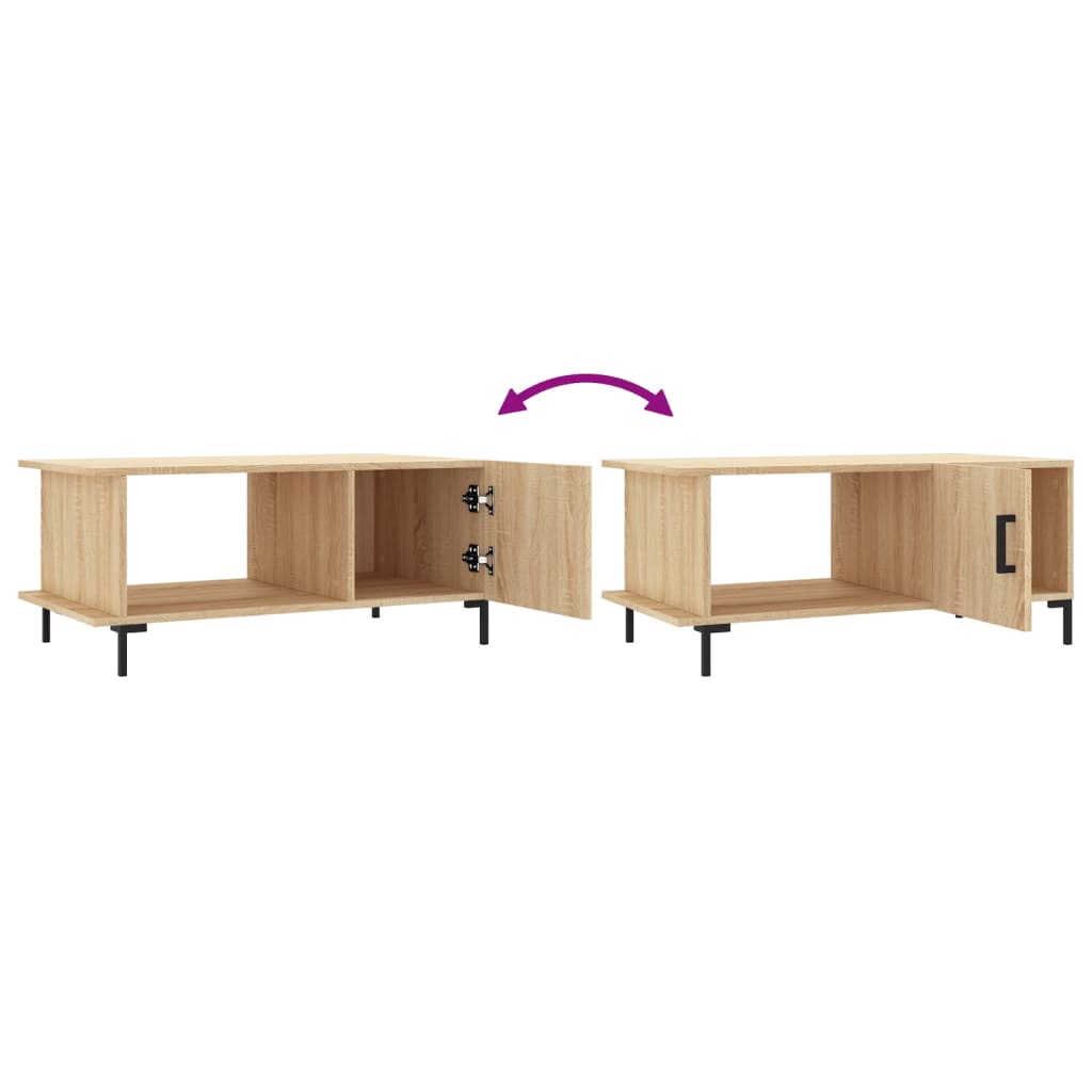 Coffee table, sonoma oak, 90x50x40 cm, processed wood