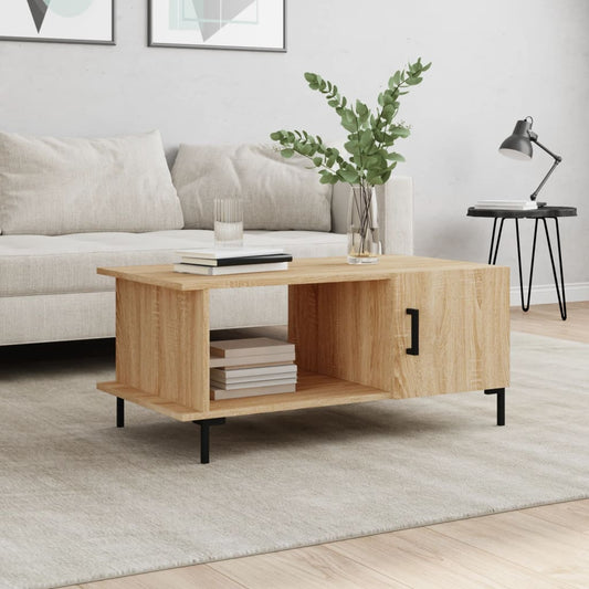 Coffee table, sonoma oak, 90x50x40 cm, processed wood