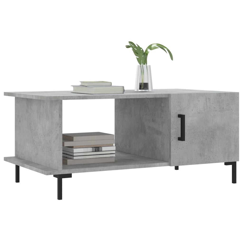 Coffee table, concrete gray, 90x50x40 cm, processed wood