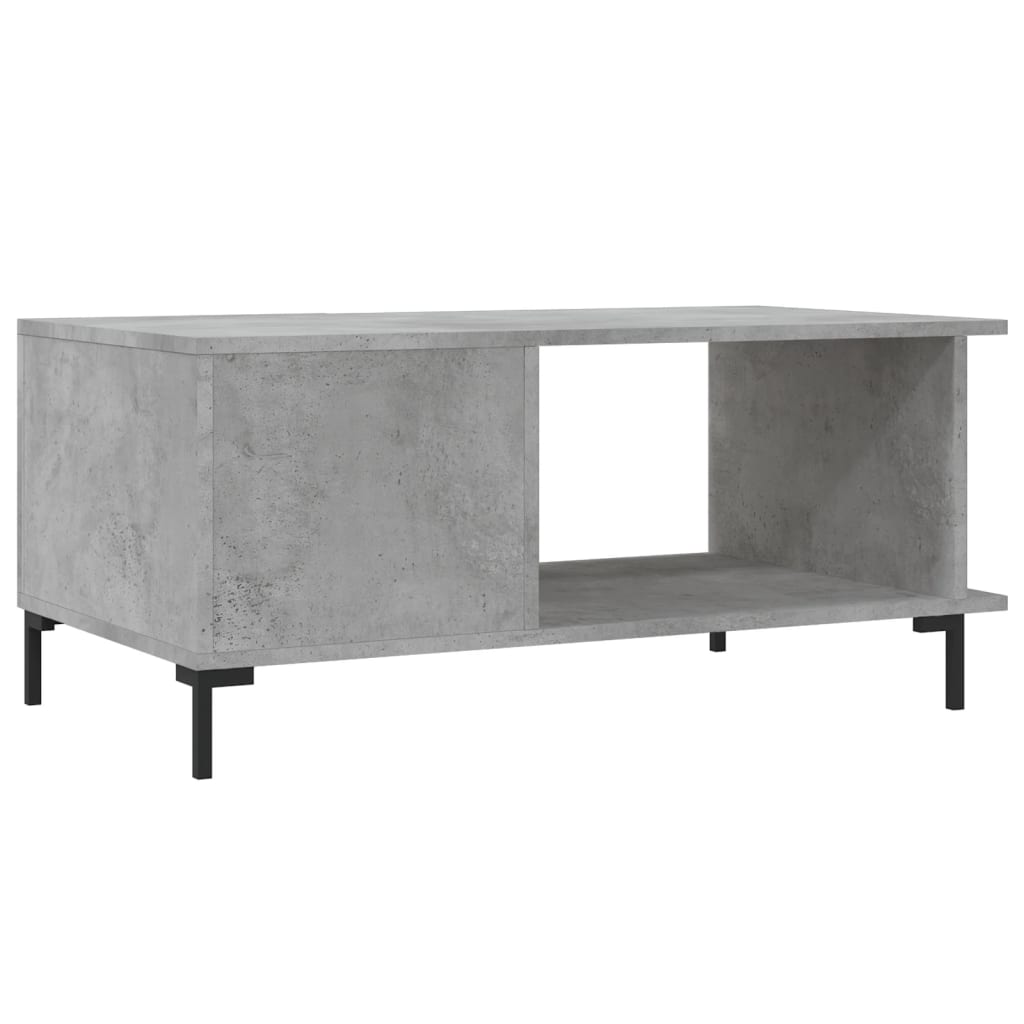 Coffee table, concrete gray, 90x50x40 cm, processed wood