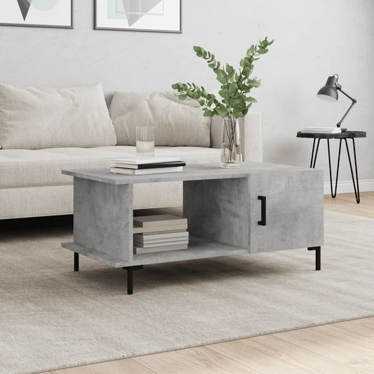 Coffee table, concrete gray, 90x50x40 cm, processed wood