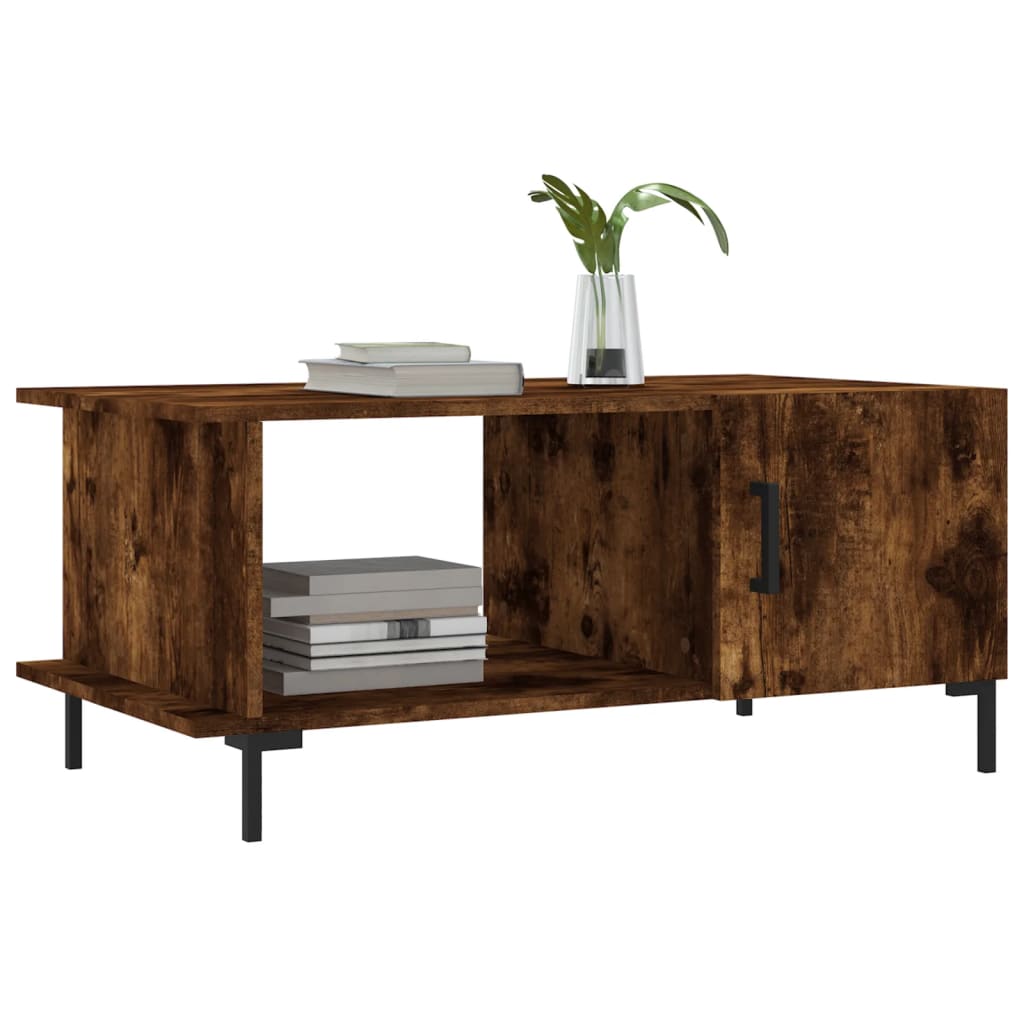 Coffee table, smoky oak, 90x50x40 cm, processed wood