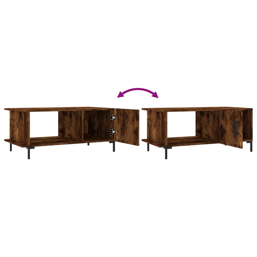 Coffee table, smoky oak, 90x50x40 cm, processed wood