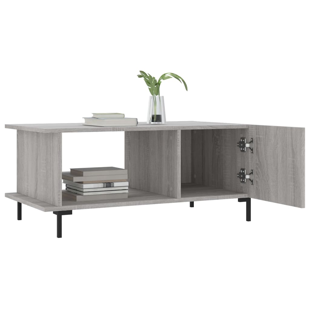 Coffee table, sonoma grey, 90x50x40 cm, processed wood