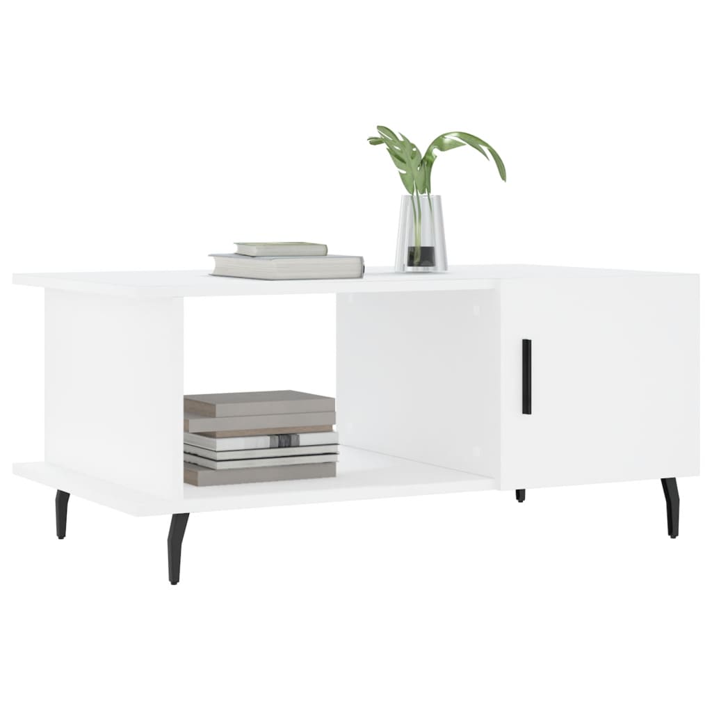 Coffee table, white, 90x50x40 cm, processed wood