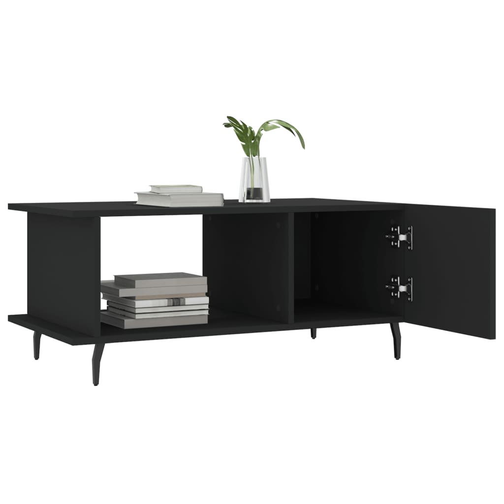 Coffee table, black, 90x50x40 cm, processed wood