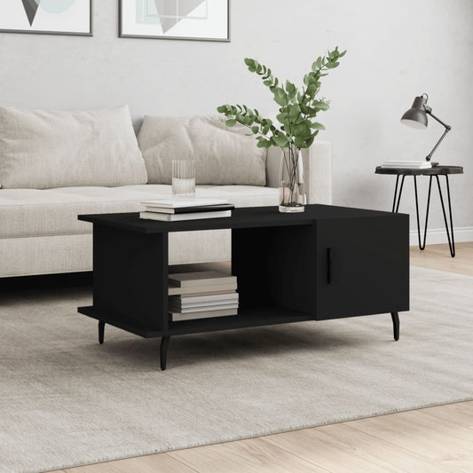 Coffee table, black, 90x50x40 cm, processed wood