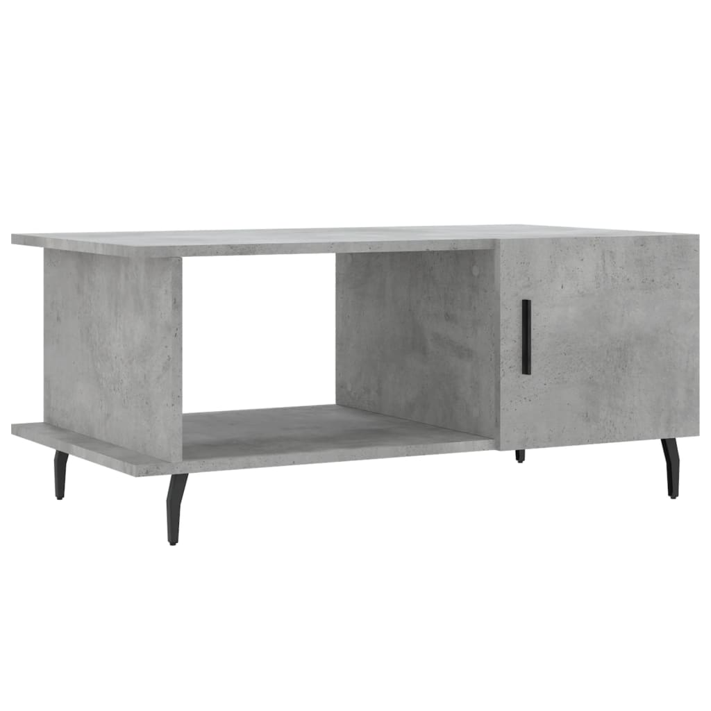 Coffee table, concrete gray, 90x50x40 cm, processed wood
