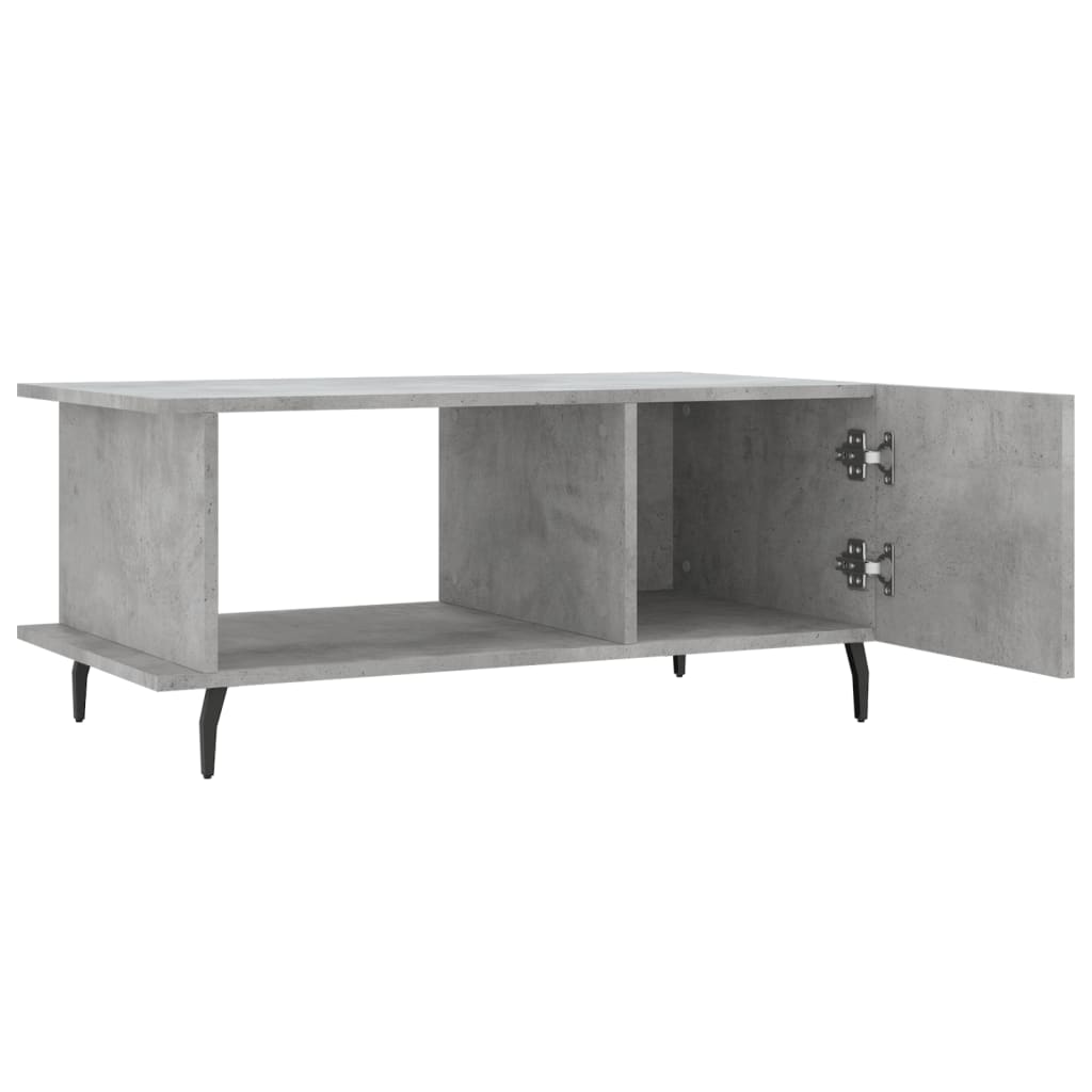 Coffee table, concrete gray, 90x50x40 cm, processed wood